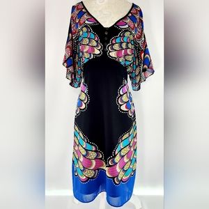 nicole by Nicole Miller boho peacock dress